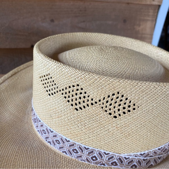 Vintage Stetson Derringer 60s/70s Genuine Panama Hat - Picture 9 of 16